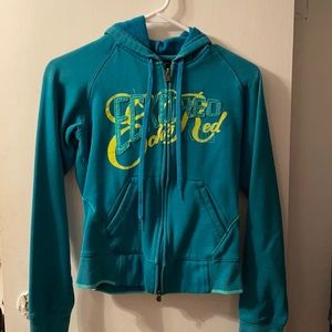 Vintage Eckored Teal Hoodie